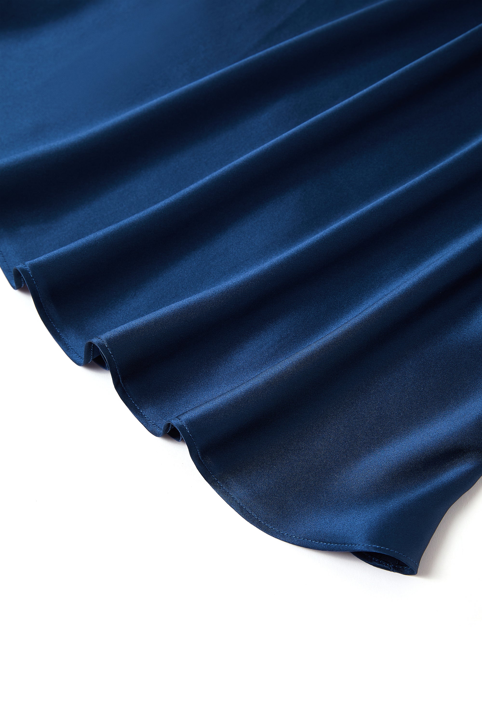 Midnight indigo Slip Dress In Mulberry Silk - Ink Depth