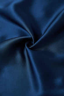 Midnight indigo Slip Dress In Mulberry Silk - Ink Depth