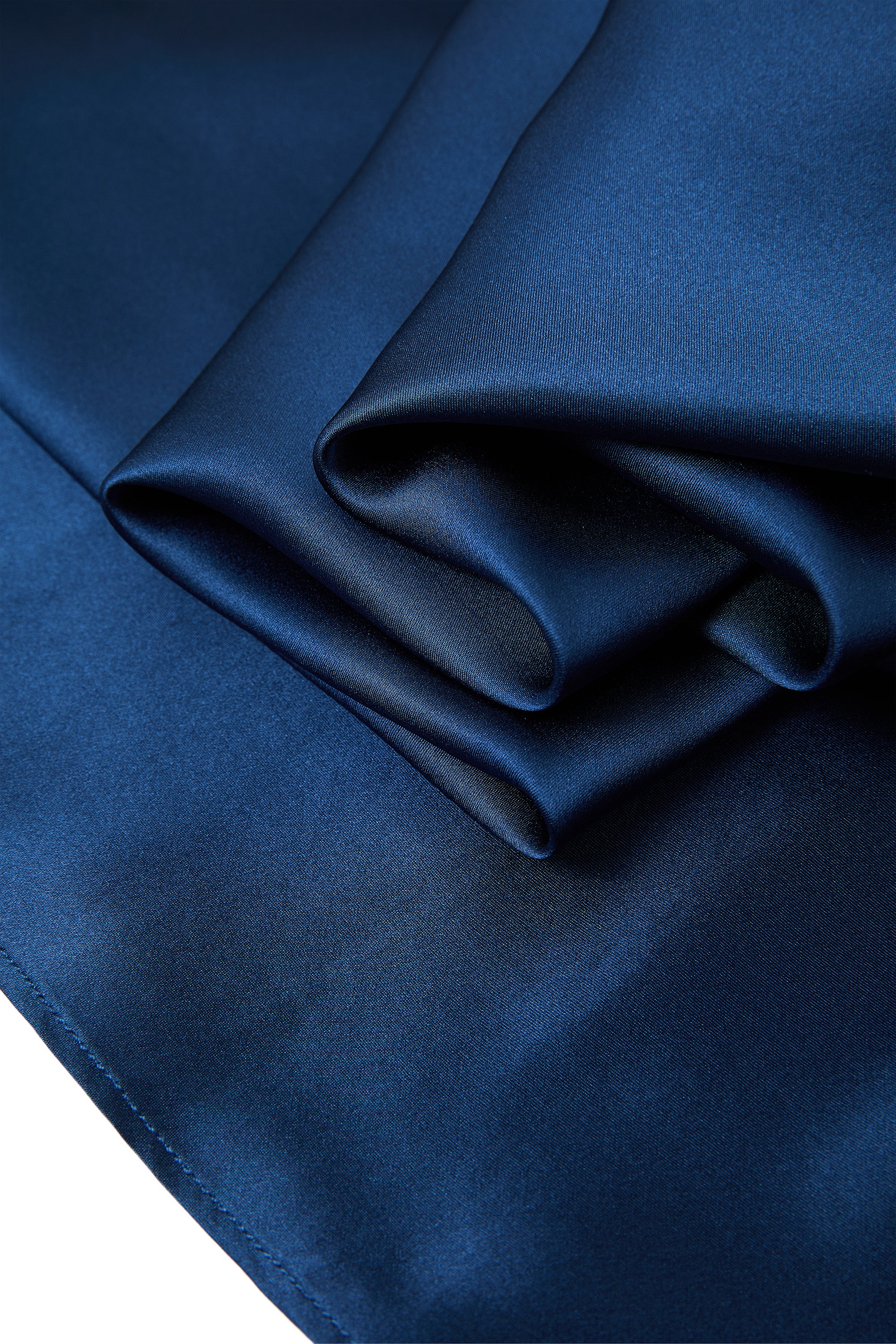 Midnight indigo Slip Dress In Mulberry Silk - Ink Depth