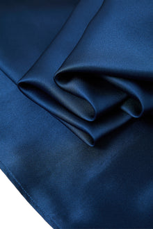 Midnight indigo Slip Dress In Mulberry Silk - Ink Depth