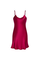 Crimson Maple Slip Dress In Mulberry Silk - Mulled Wine