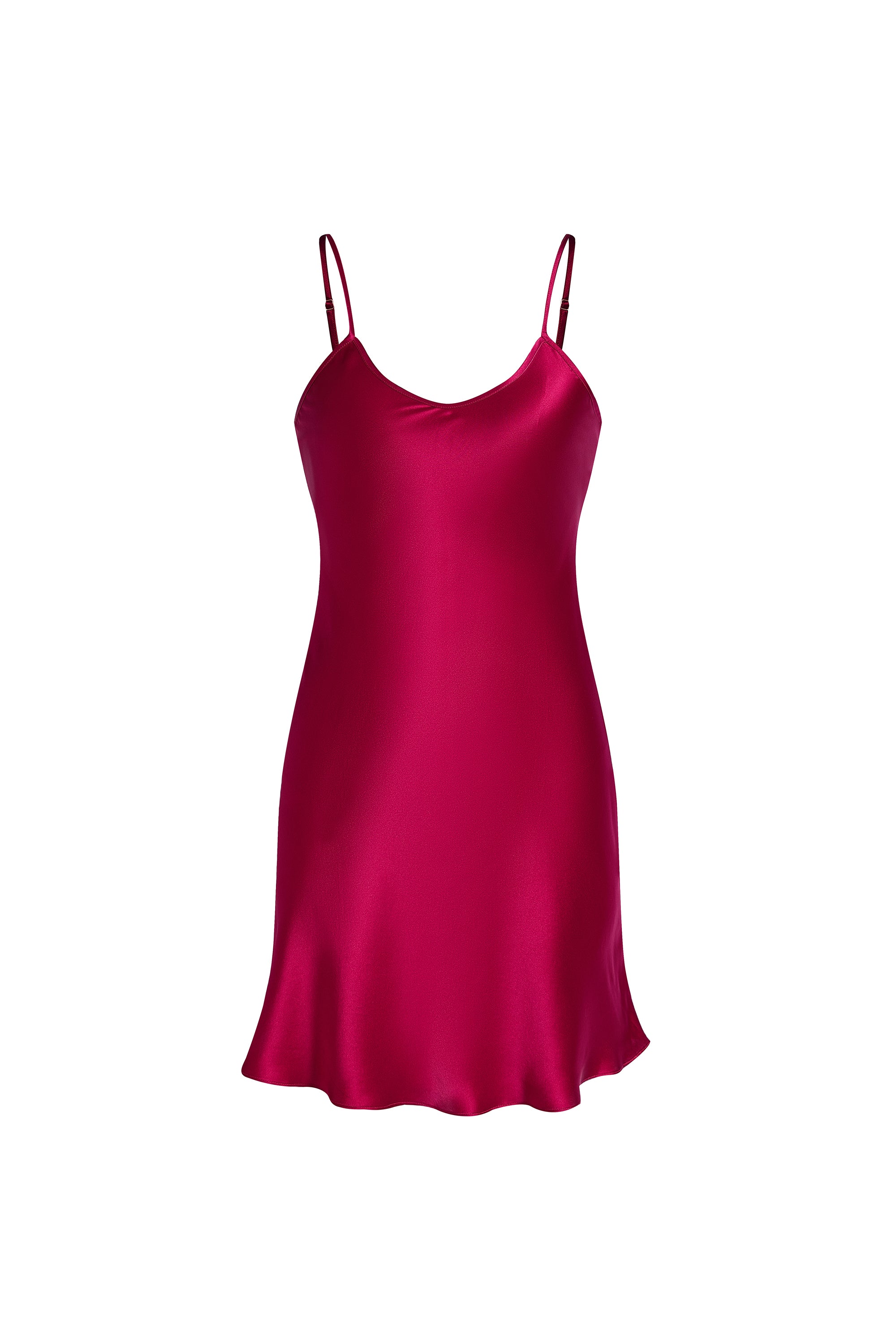 Crimson Maple Slip Dress In Mulberry Silk - Mulled Wine