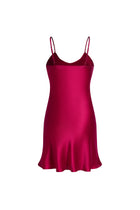 Crimson Maple Slip Dress In Mulberry Silk - Mulled Wine