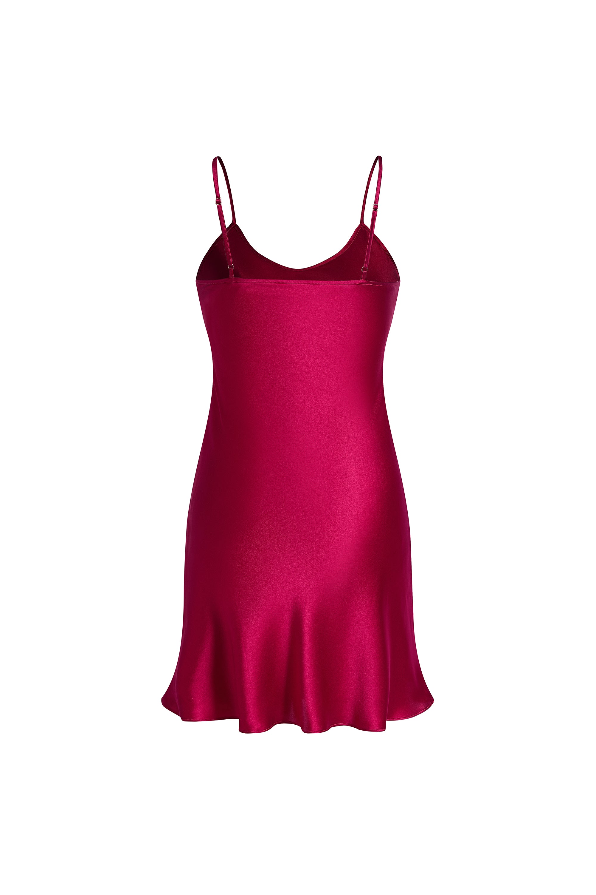 Crimson Maple Slip Dress In Mulberry Silk - Mulled Wine