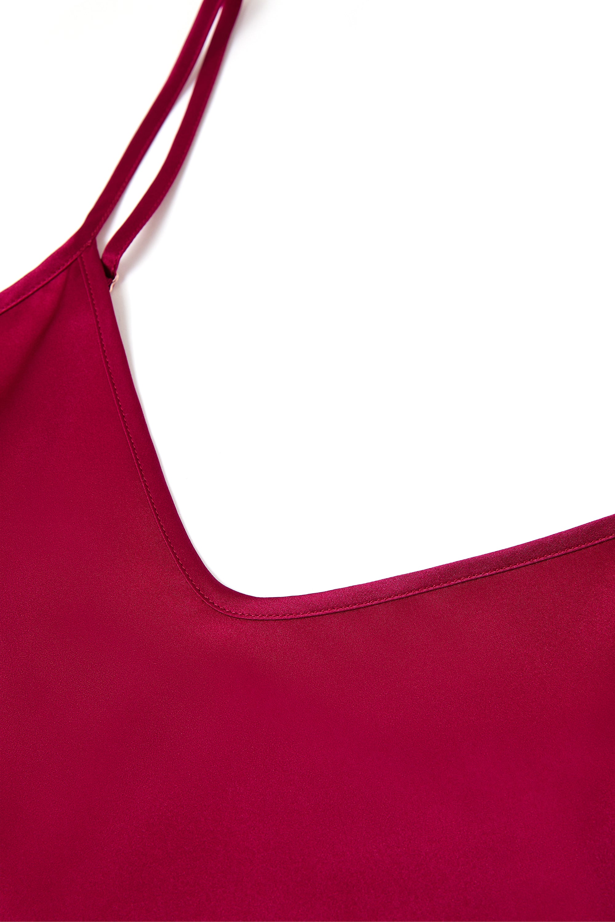 Crimson Maple Slip Dress In Mulberry Silk - Mulled Wine