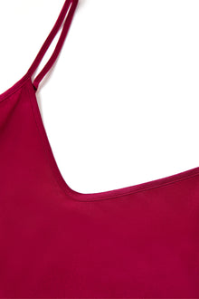 Crimson Maple Slip Dress In Mulberry Silk - Mulled Wine