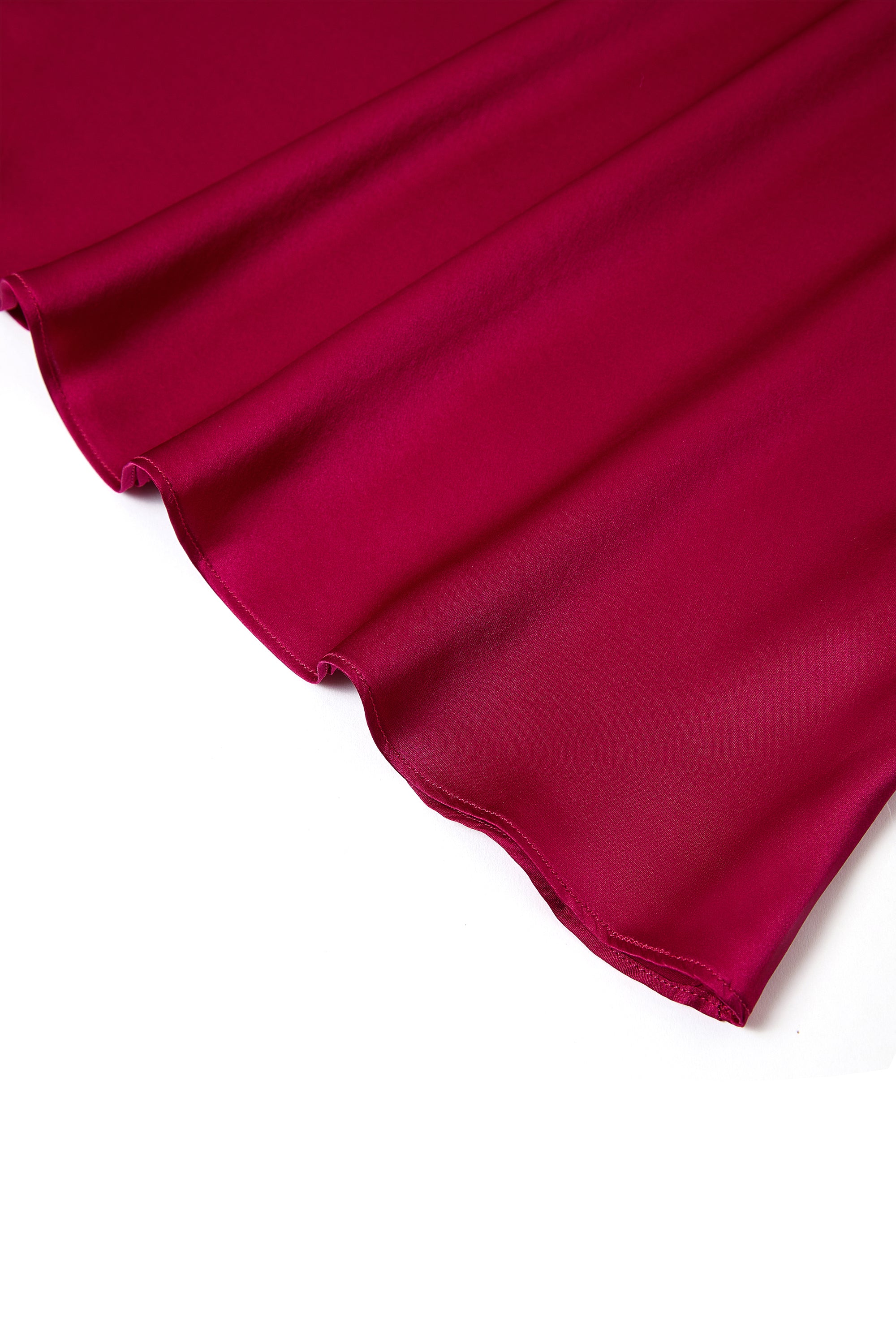 Crimson Maple Slip Dress In Mulberry Silk - Mulled Wine