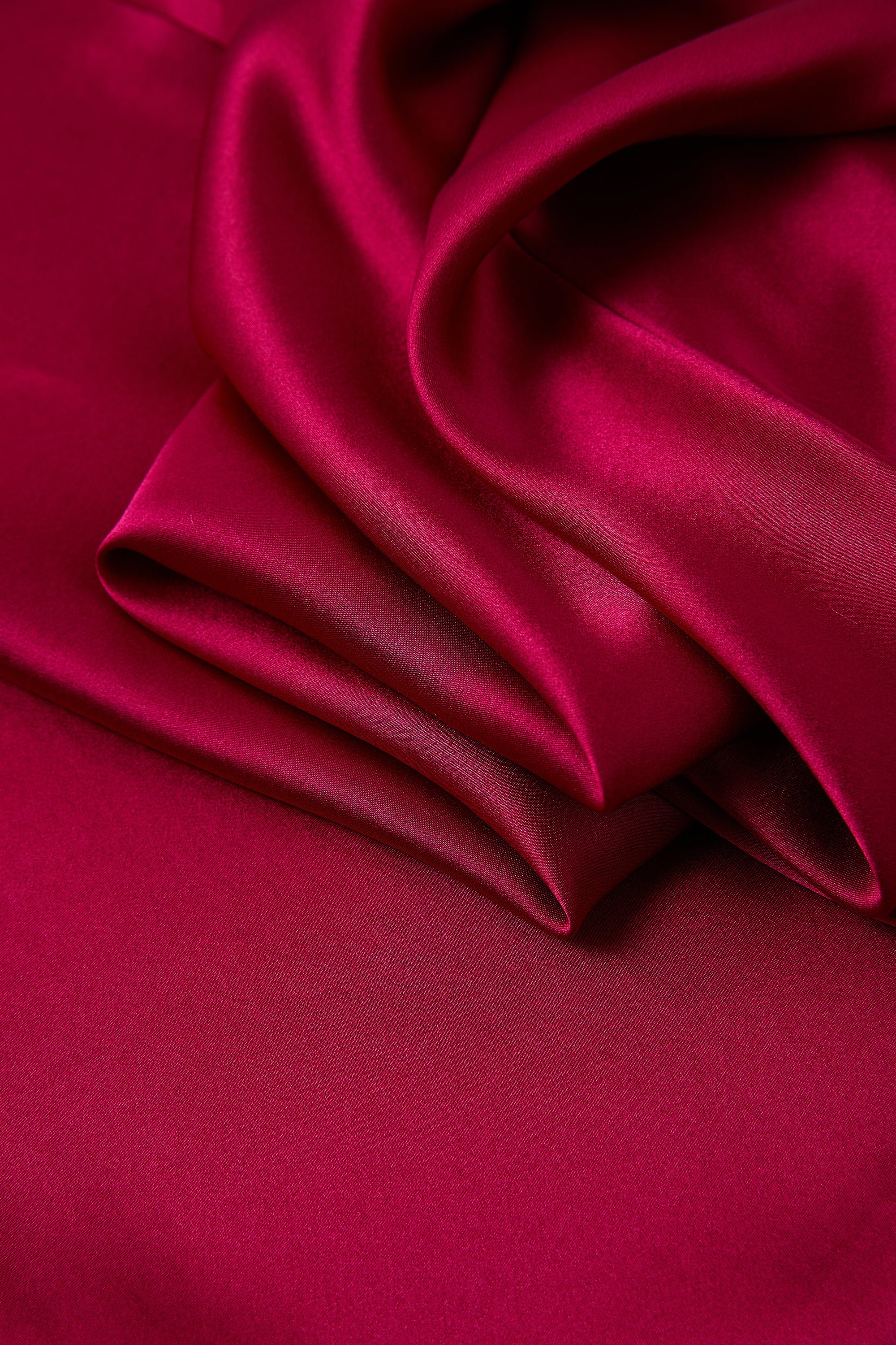 Crimson Maple Slip Dress In Mulberry Silk - Mulled Wine