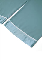 Viridian Lake Silk Pajama Set In Mulberry Silk - Twilight Sea