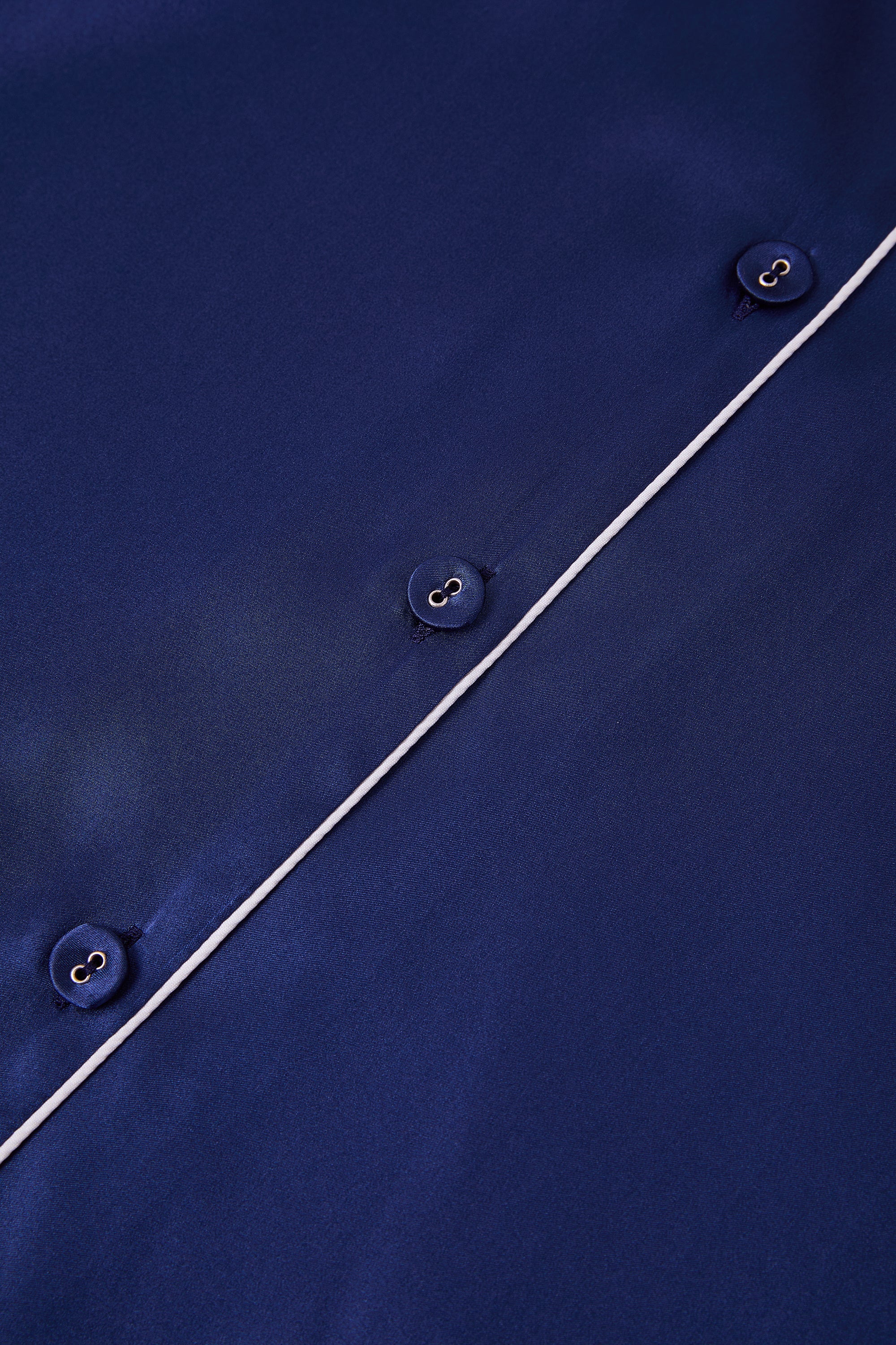 Midnight indigo Silk Pajama Set In Mulberry Silk - Indigo Drift