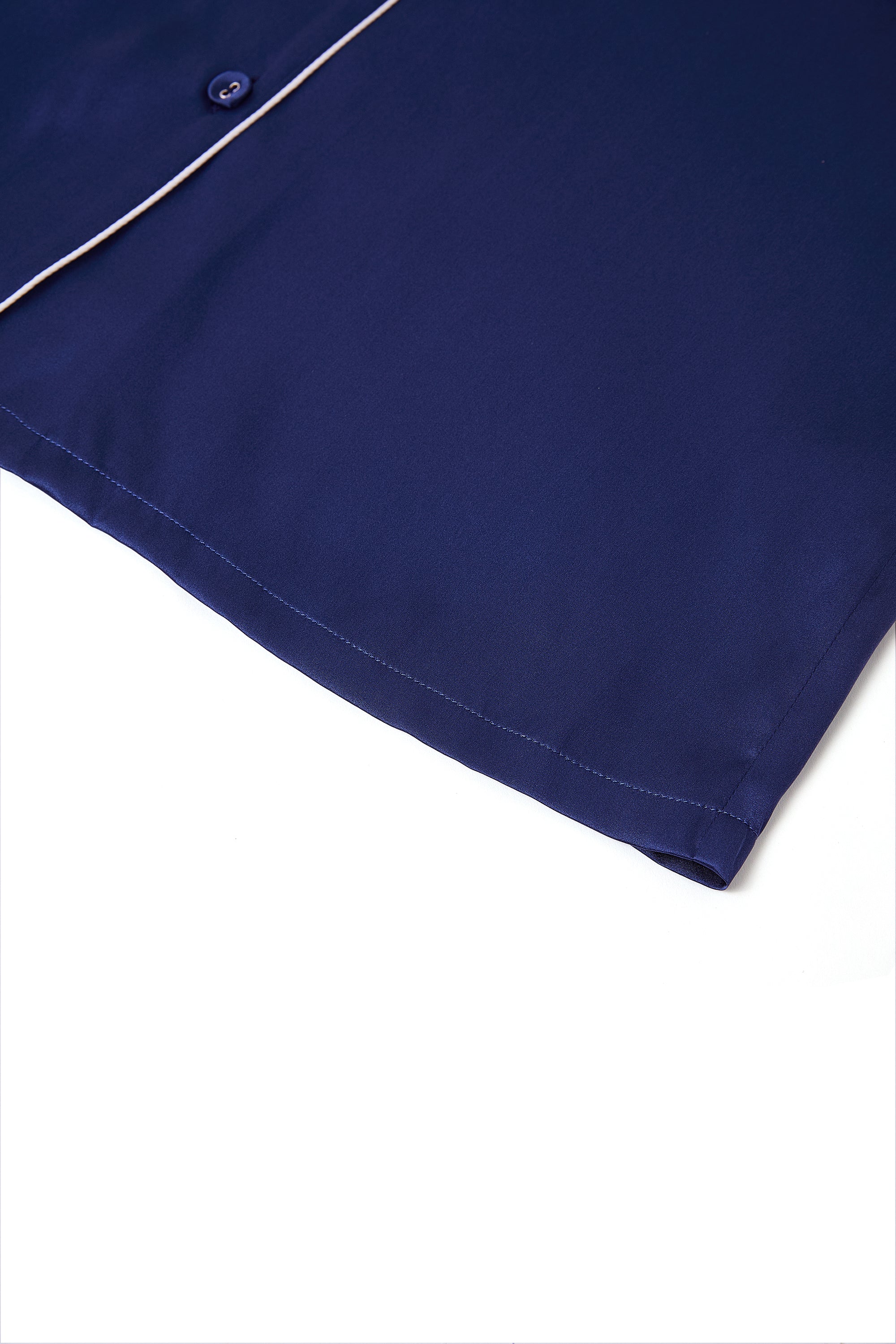 Midnight indigo Silk Pajama Set In Mulberry Silk - Indigo Drift