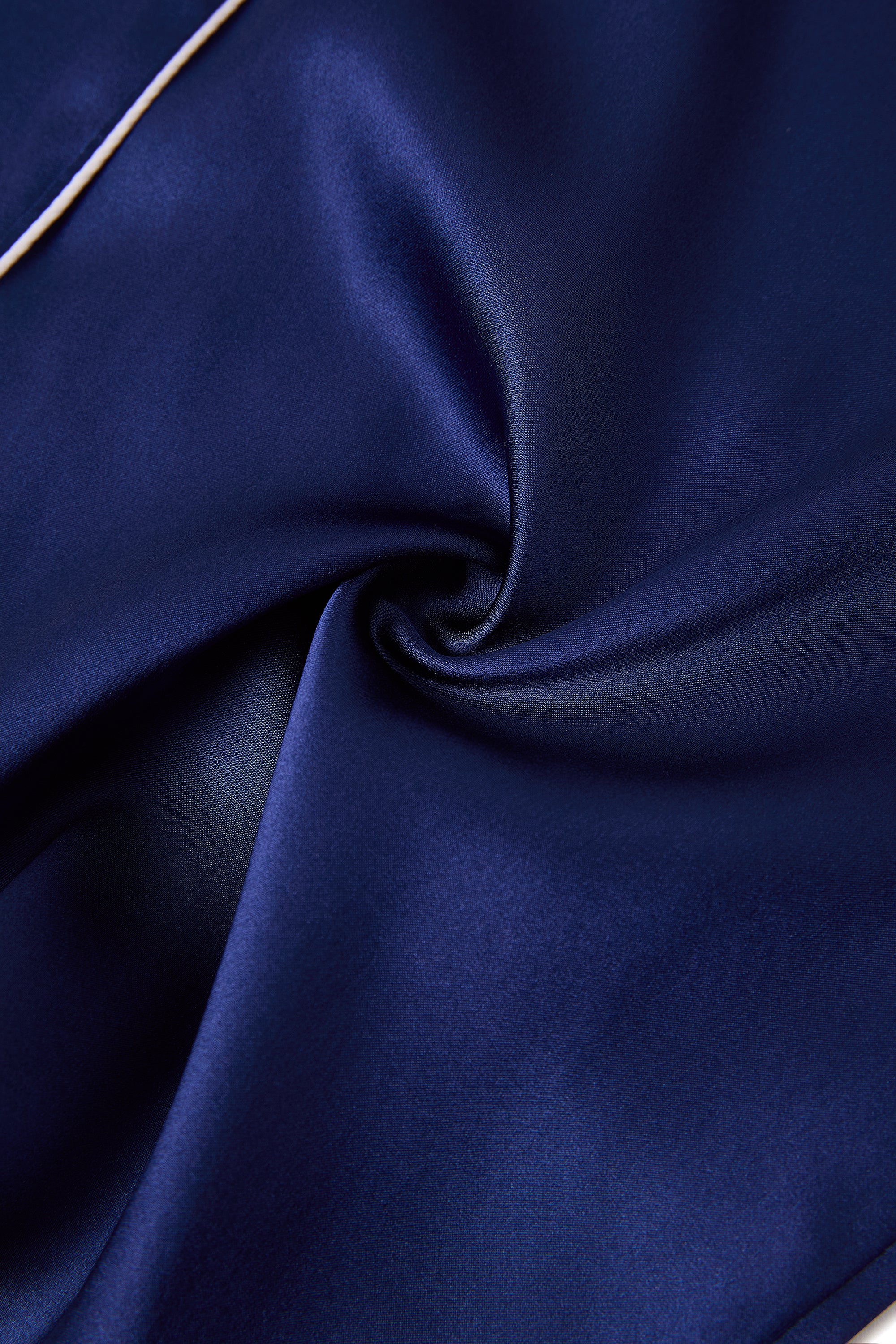 Midnight indigo Silk Pajama Set In Mulberry Silk - Indigo Drift
