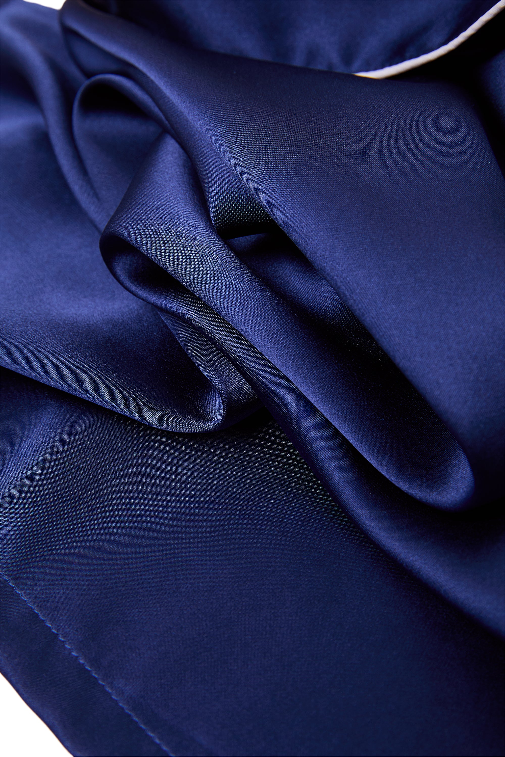Midnight indigo Silk Pajama Set In Mulberry Silk - Indigo Drift