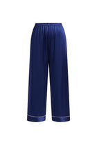 Midnight indigo Silk Pajama Set In Mulberry Silk - Indigo Drift