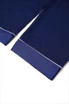 Midnight indigo Silk Pajama Set In Mulberry Silk - Indigo Drift