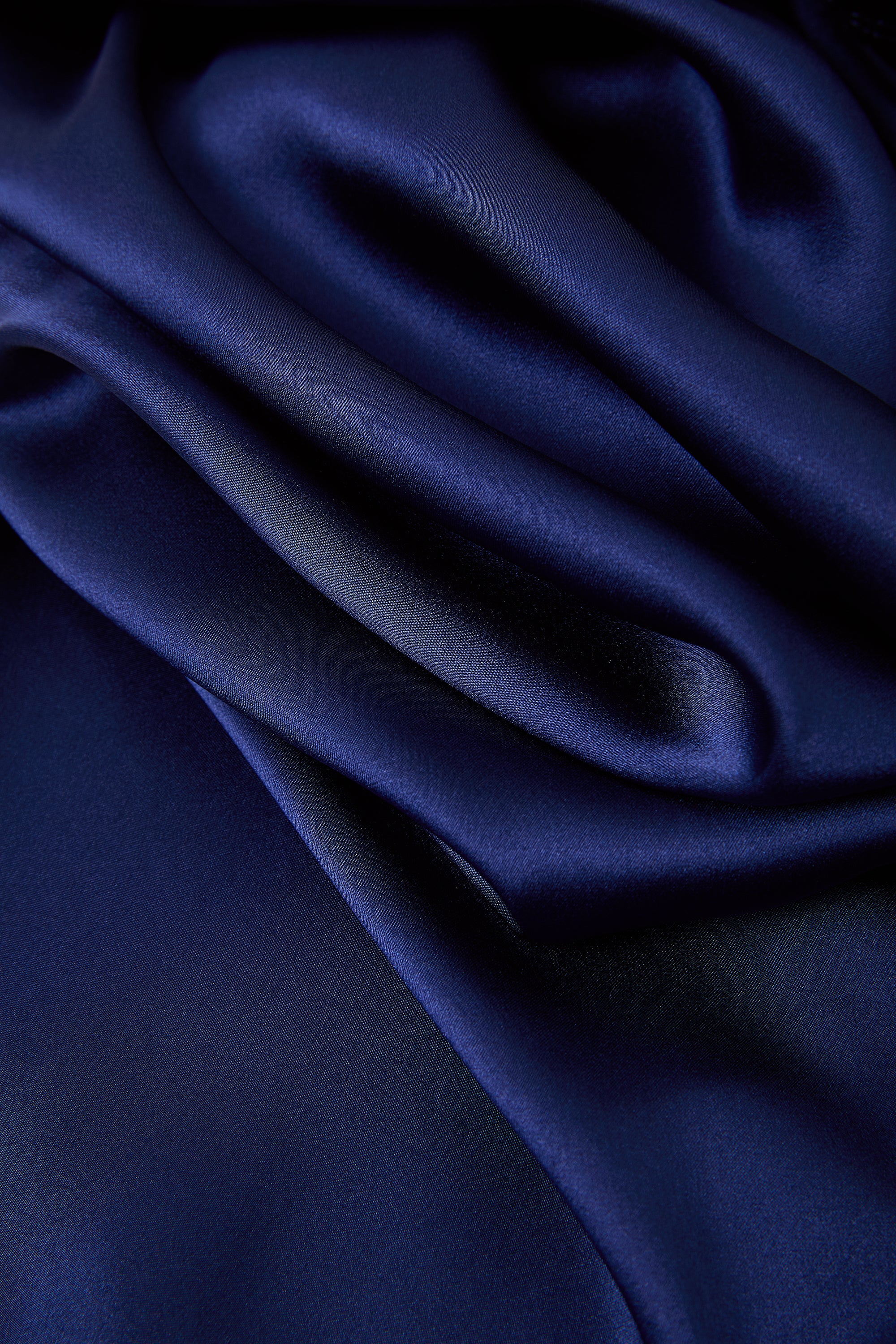 Midnight indigo Silk Pajama Set In Mulberry Silk - Indigo Drift