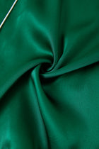 Viridian Lake Silk Pajama Set In Mulberry Silk - Viridian Depth