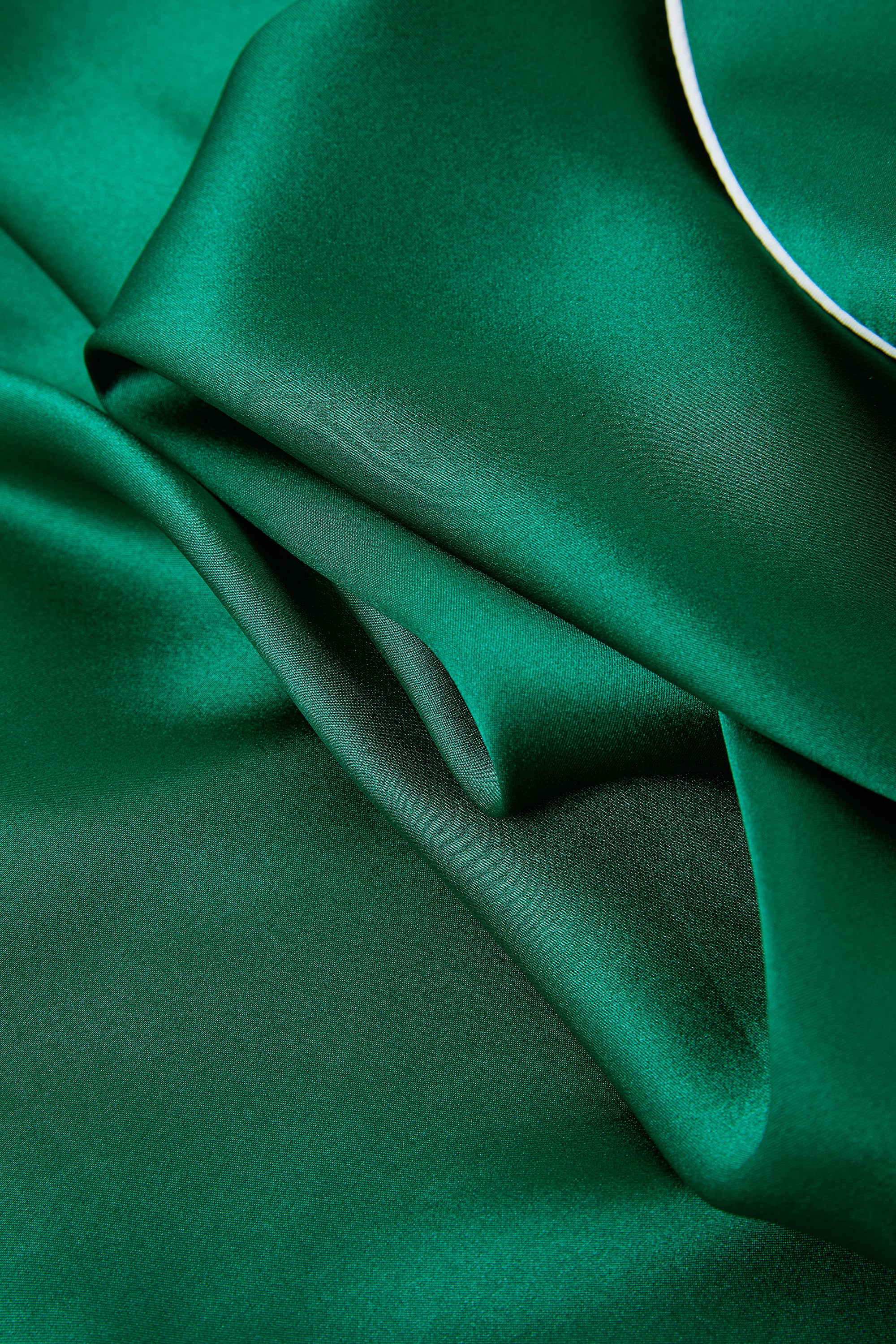 Viridian Lake Silk Pajama Set In Mulberry Silk - Viridian Depth