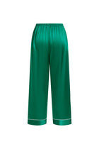 Viridian Lake Silk Pajama Set In Mulberry Silk - Viridian Depth