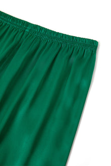 Viridian Lake Silk Pajama Set In Mulberry Silk - Viridian Depth