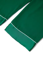 Viridian Lake Silk Pajama Set In Mulberry Silk - Viridian Depth