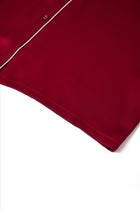 Crimson Maple Silk Pajama Set In Mulberry Silk - Mulled Wine