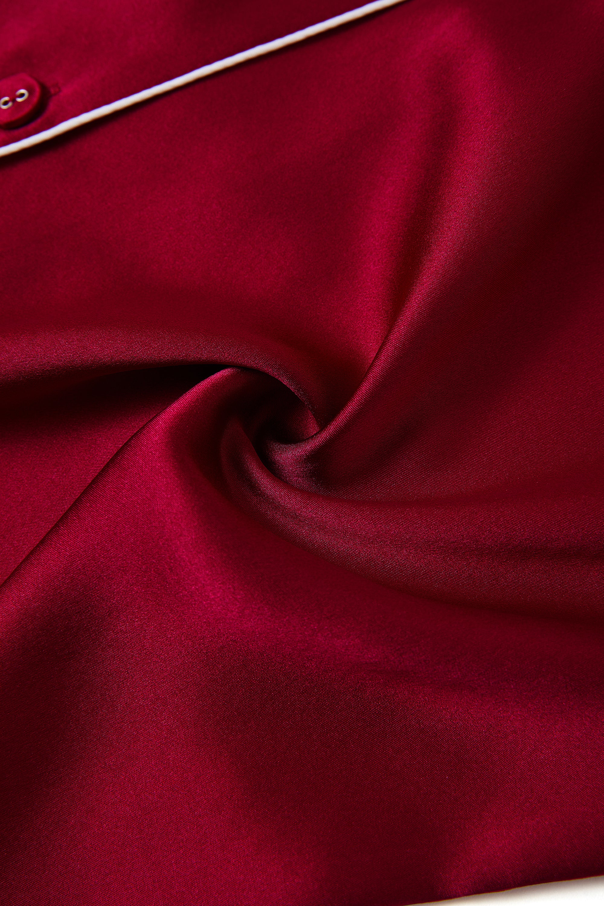 Crimson Maple Silk Pajama Set In Mulberry Silk - Mulled Wine