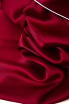 Crimson Maple Silk Pajama Set In Mulberry Silk - Mulled Wine