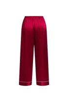 Crimson Maple Silk Pajama Set In Mulberry Silk - Mulled Wine