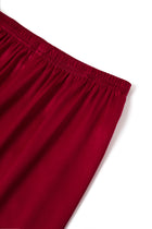 Crimson Maple Silk Pajama Set In Mulberry Silk - Mulled Wine