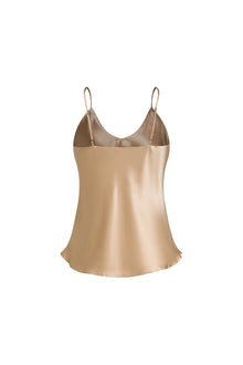 Wheat Shadows Cami and Shorts Set In Mulberry Silk - Amber Grain