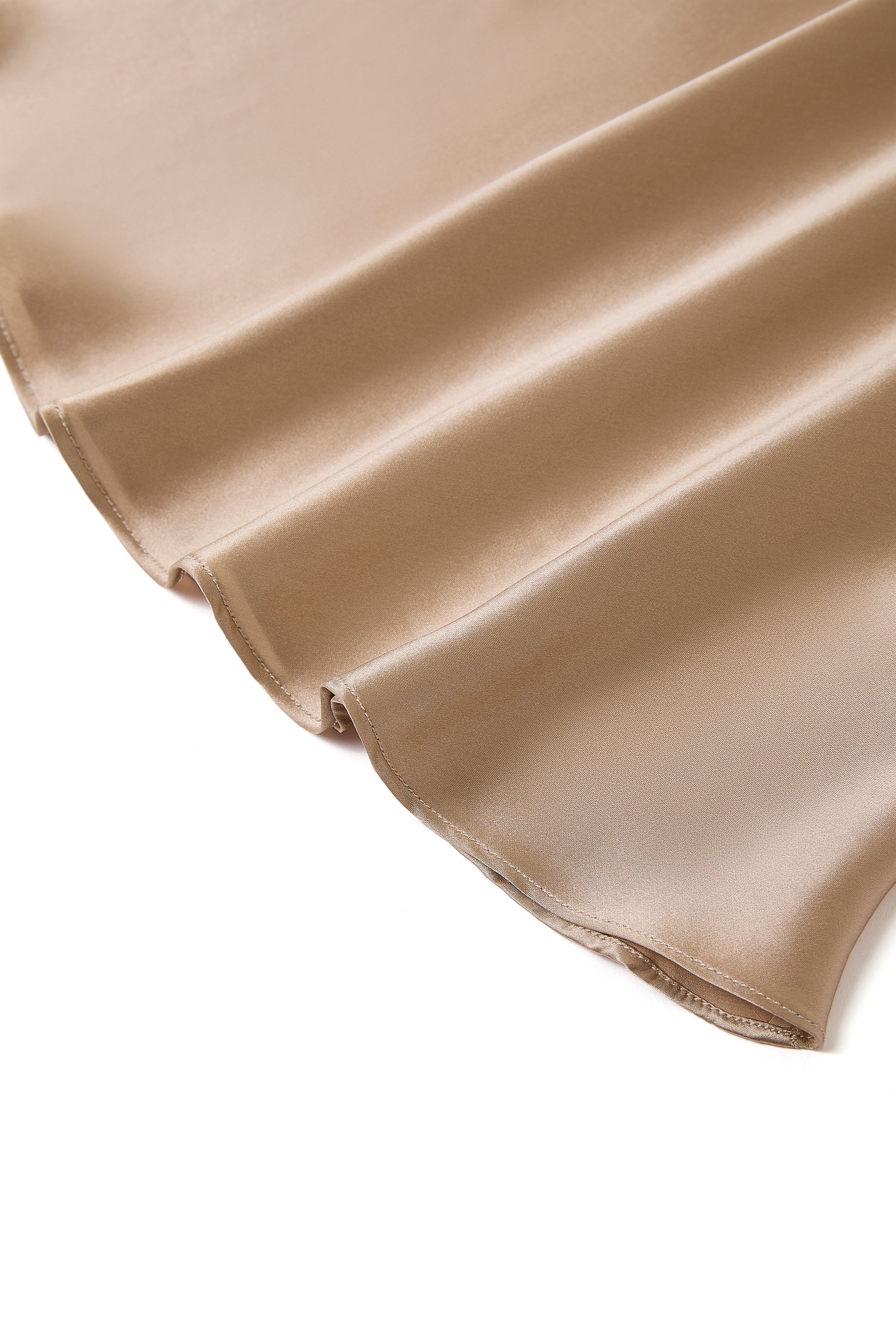 Wheat Shadows Cami and Shorts Set In Mulberry Silk - Amber Grain