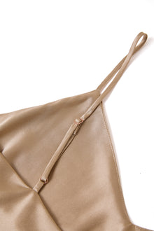 Wheat Shadows Cami and Shorts Set In Mulberry Silk - Amber Grain