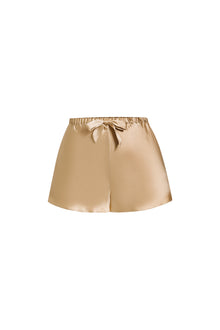 Wheat Shadows Cami and Shorts Set In Mulberry Silk - Amber Grain