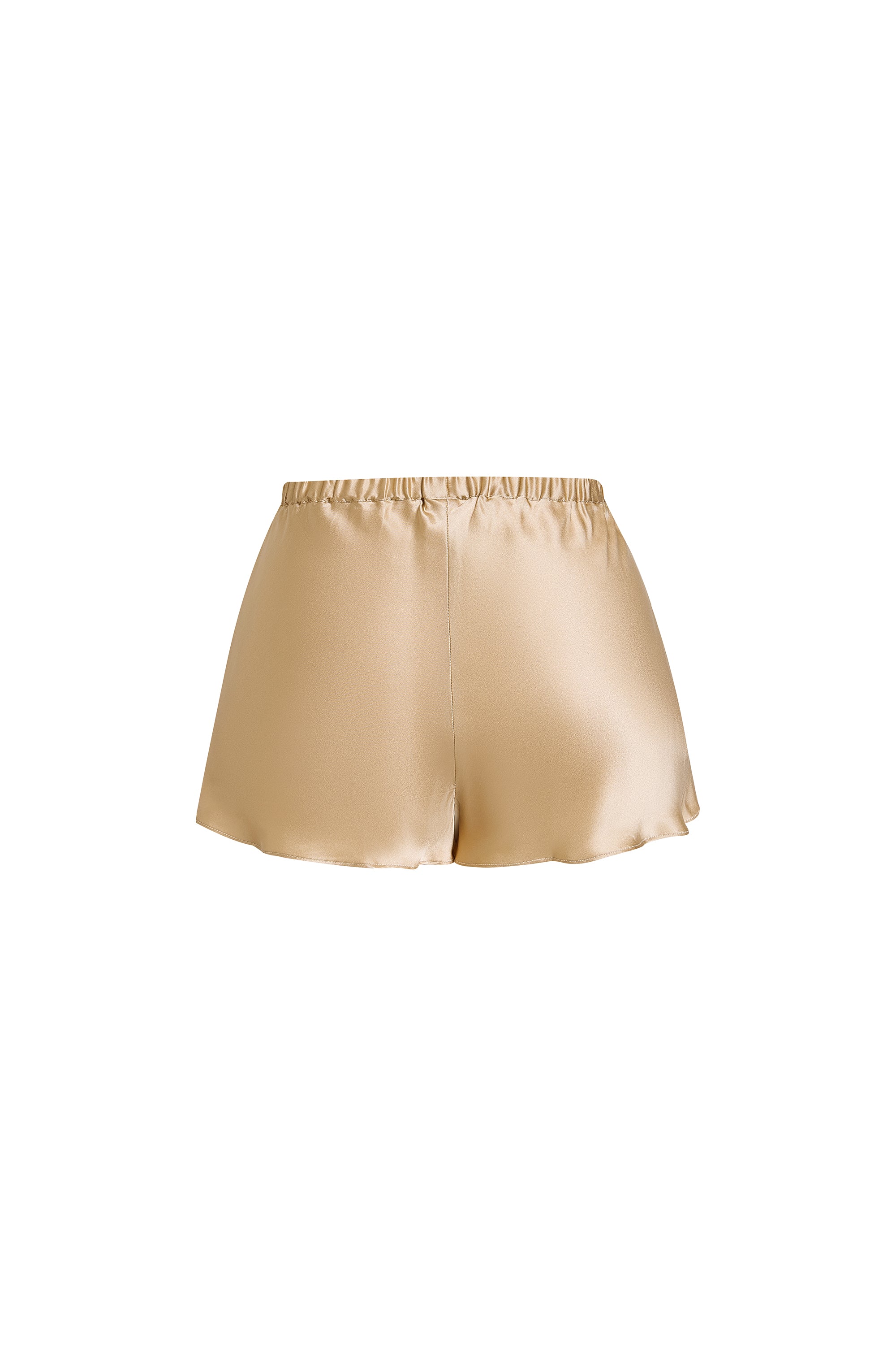 Wheat Shadows Cami and Shorts Set In Mulberry Silk - Amber Grain