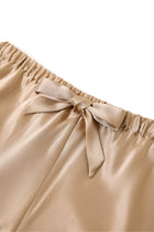 Wheat Shadows Cami and Shorts Set In Mulberry Silk - Amber Grain