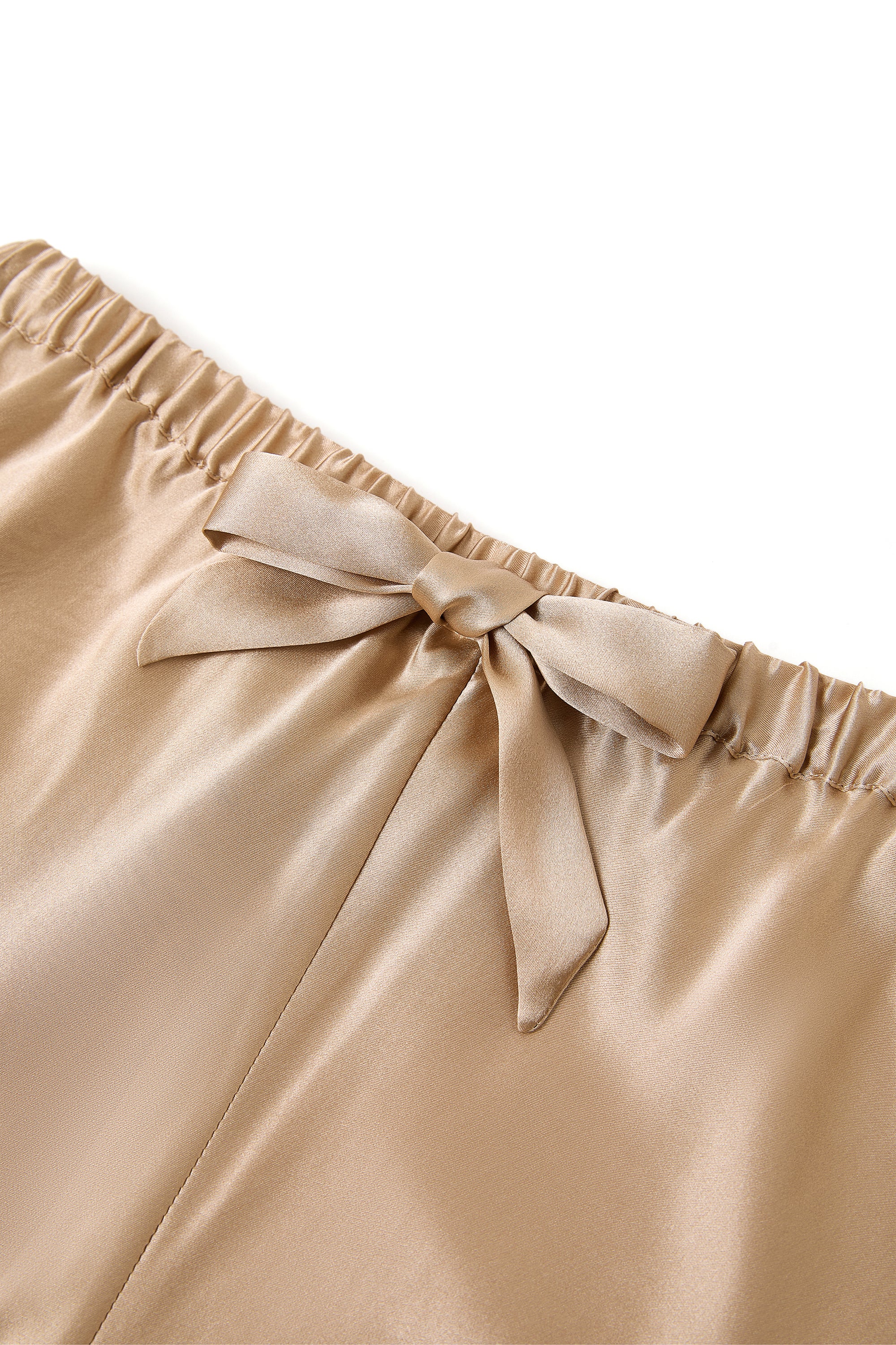 Wheat Shadows Cami and Shorts Set In Mulberry Silk - Amber Grain