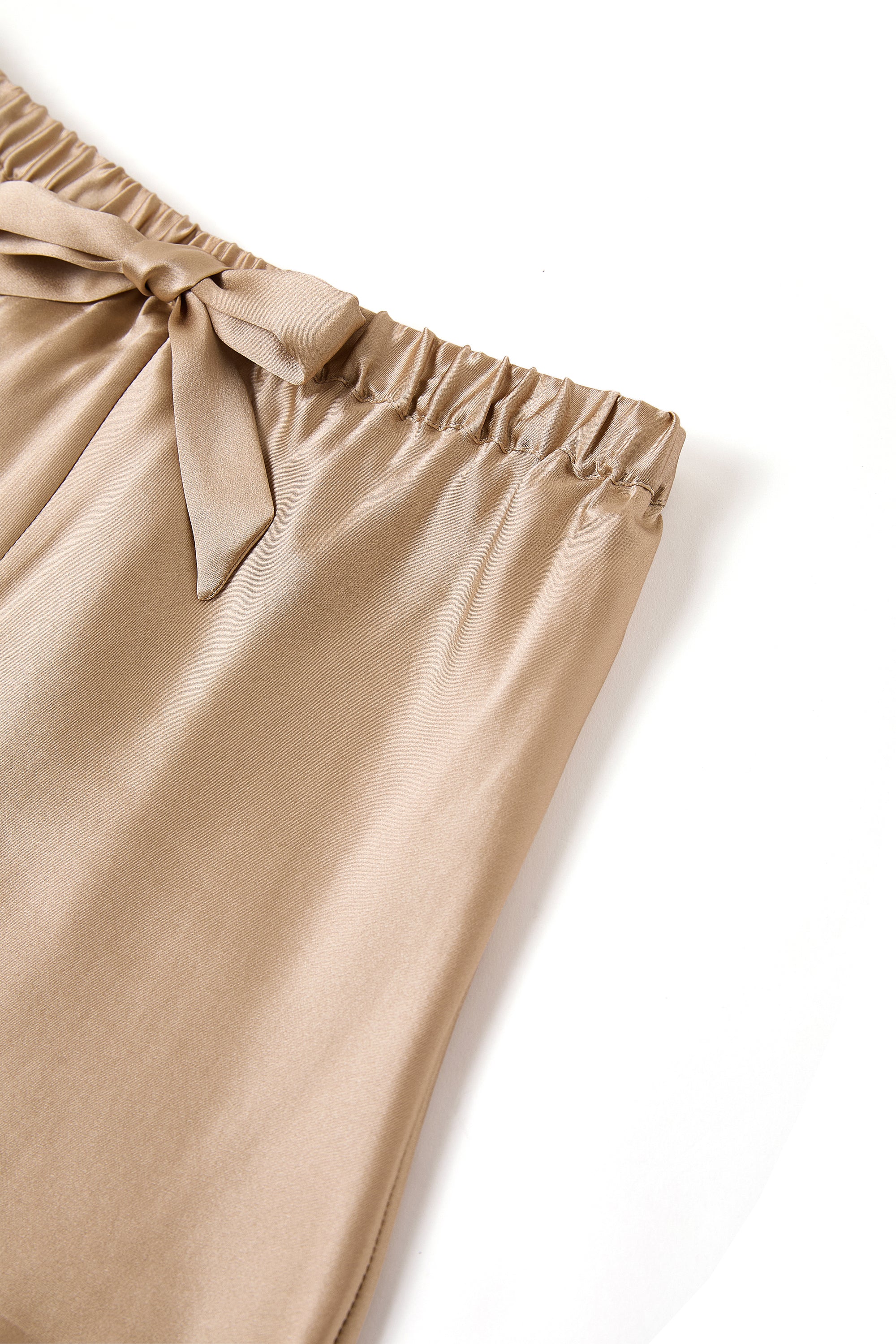 Wheat Shadows Cami and Shorts Set In Mulberry Silk - Amber Grain