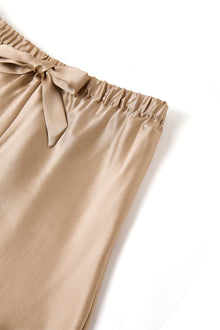 Wheat Shadows Cami and Shorts Set In Mulberry Silk - Amber Grain