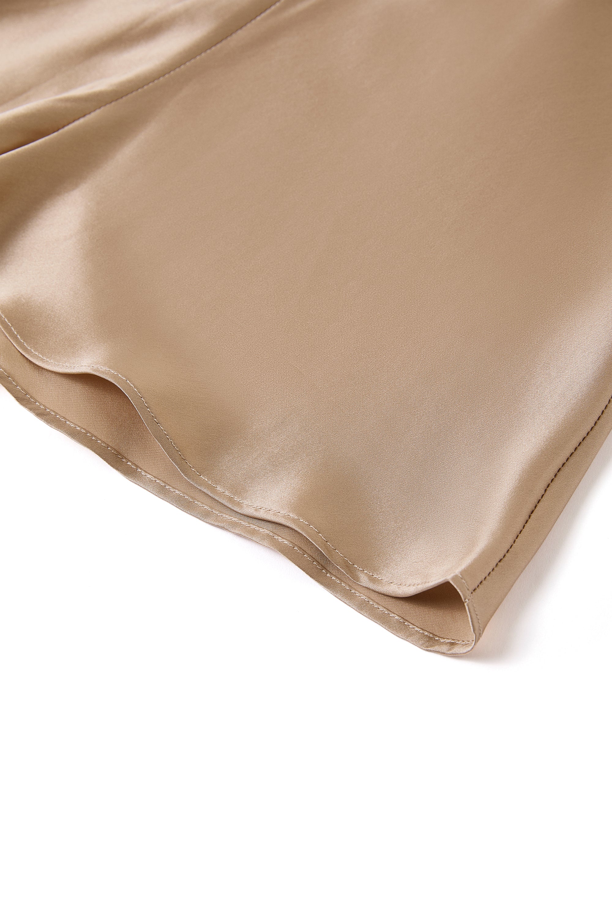 Wheat Shadows Cami and Shorts Set In Mulberry Silk - Amber Grain