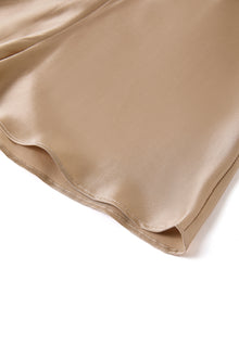 Wheat Shadows Cami and Shorts Set In Mulberry Silk - Amber Grain