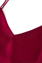 Crimson Maple Cami and Shorts Set In Mulberry Silk - Mulled Wine