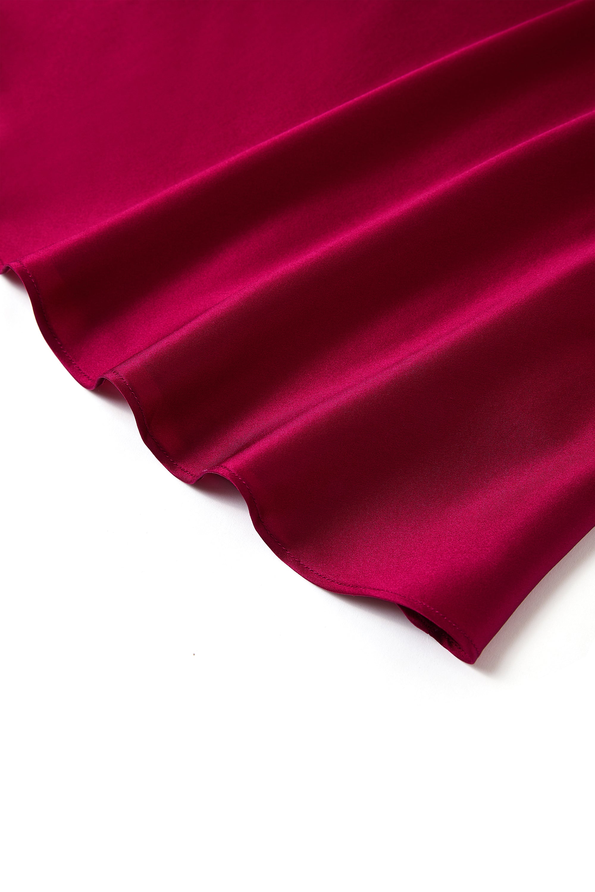 Crimson Maple Cami and Shorts Set In Mulberry Silk - Mulled Wine