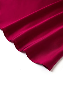 Crimson Maple Cami and Shorts Set In Mulberry Silk - Mulled Wine