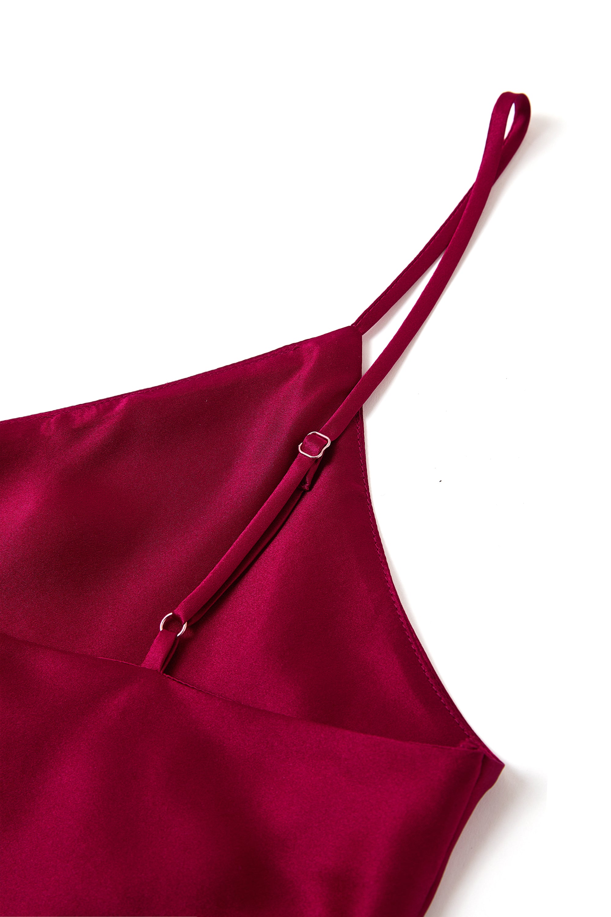 Crimson Maple Cami and Shorts Set In Mulberry Silk - Mulled Wine