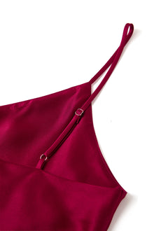Crimson Maple Cami and Shorts Set In Mulberry Silk - Mulled Wine