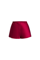 Crimson Maple Cami and Shorts Set In Mulberry Silk - Mulled Wine