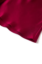 Crimson Maple Cami and Shorts Set In Mulberry Silk - Mulled Wine