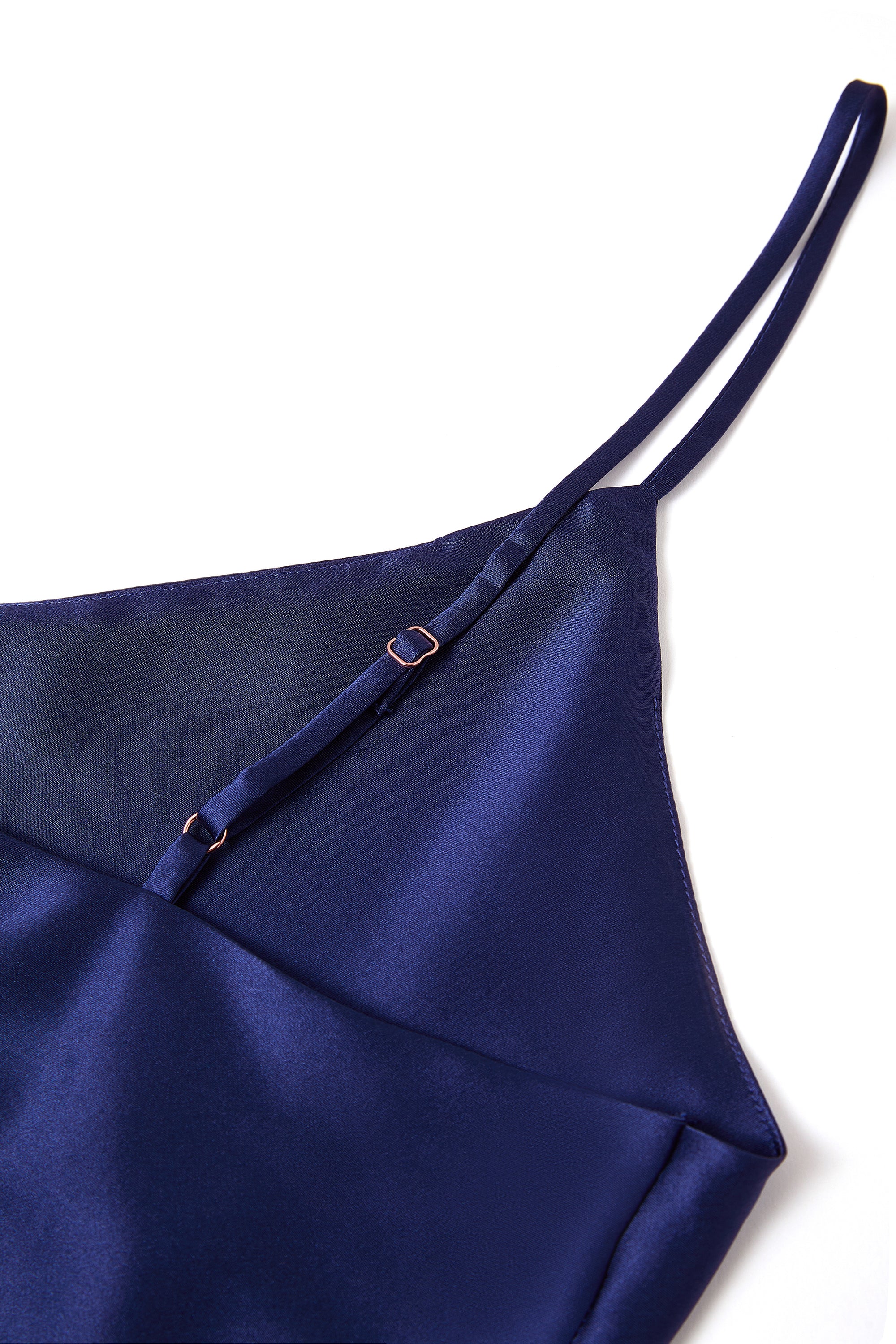 Midnight indigo Cami and Shorts Set In Mulberry Silk - Midnight Core