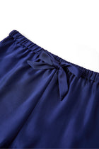 Midnight indigo Cami and Shorts Set In Mulberry Silk - Midnight Core